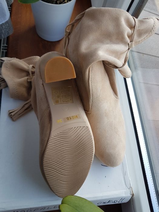 Botki beige rozmiar 38 nowe