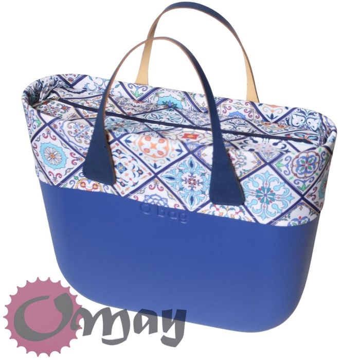 Granatowy organizer do OBAG STANDARD i OPASKA kafelki niebieskie OMAY