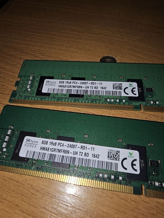 Ram SK hynix 8GB DDR4 2400MHz ECC RAM 2 sztuki