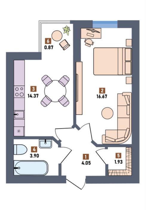 Продаж 1 кім квартири в новобудові!
