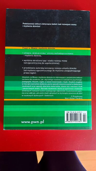 Jean Piaget mowa I myślenie dziecka