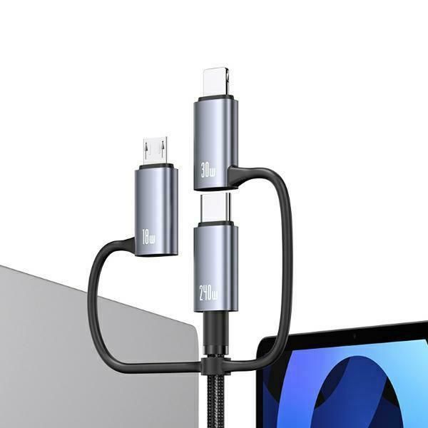 USAMS Kabel 6w1 Fast charging 240W 1,2m  Data Cable Digital dispay