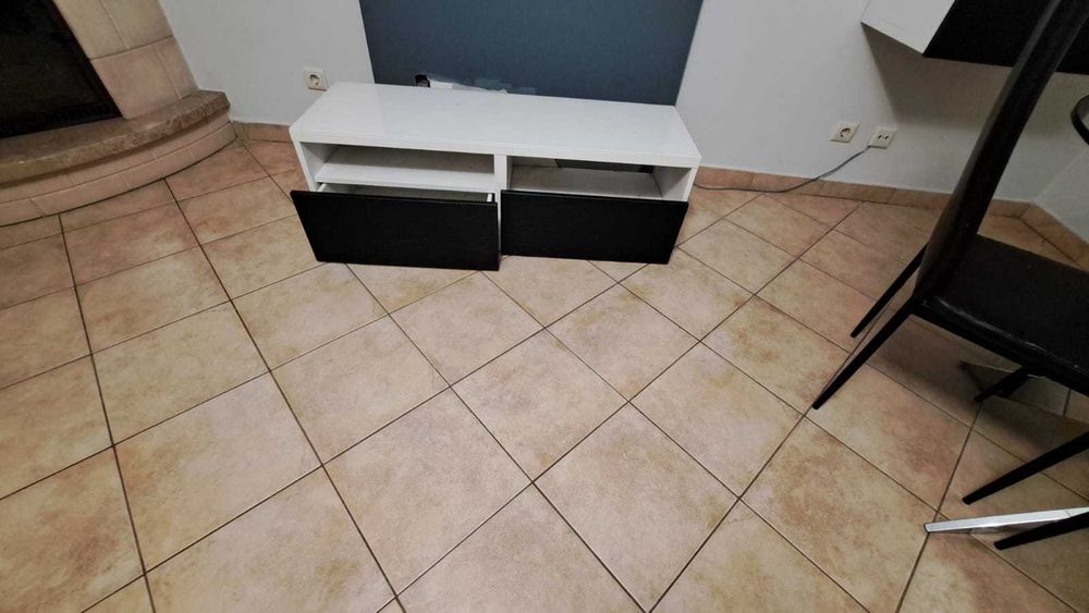 Mesa vidro redonda mais móveis