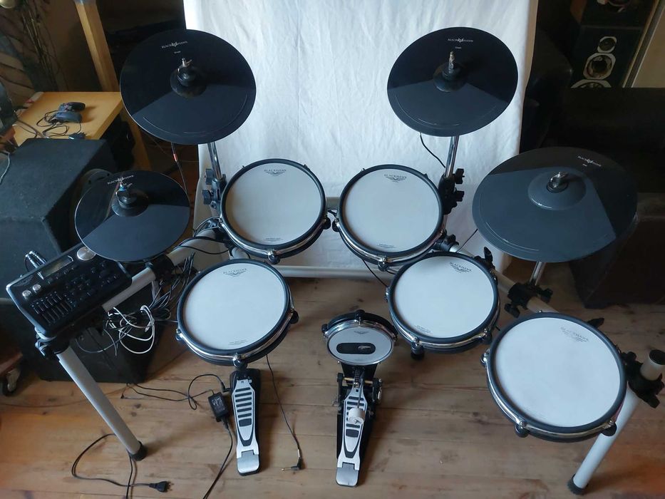 Perkusja elektroniczna Black Hawk HXD 4 Pro – Naciągi siatkowe, Moduł DSP, Stan BDB