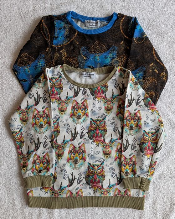 Dwie bluzy handmade 104cm