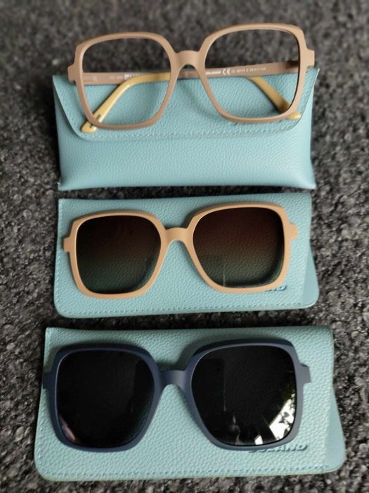 SOLANO  90175 E - okulary korekcyjne z nakładkami