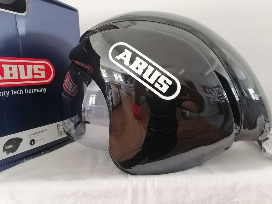 Kask rowerowy czasowy Abus GameChanger TT Shiny Black L 58-61cm