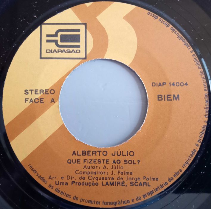 Alberto Júlio - - - - - Que Fizeste Ao Sol? - - - - - Single