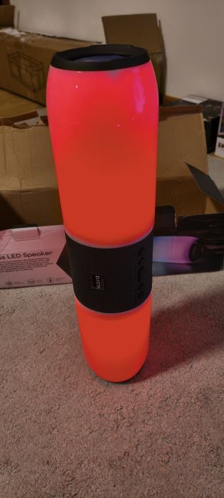Coluna de som com led + bluetooth+ radio