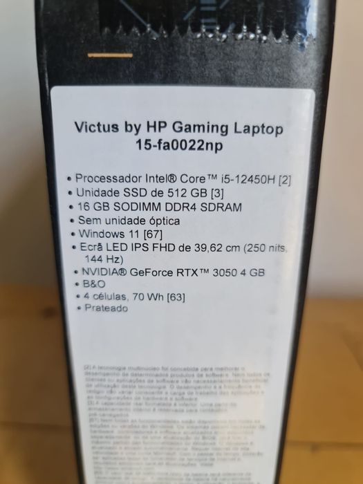Portátil gaming victus