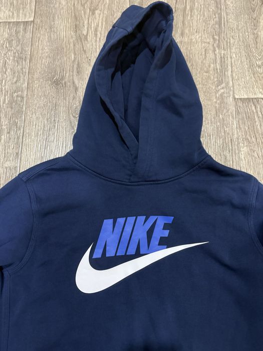 Худі Nike темно-синє оригінал з великим лого