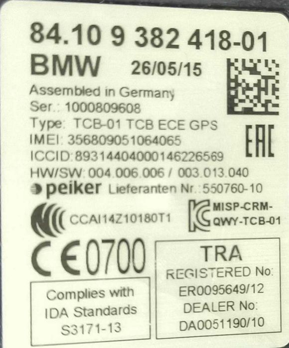 Módulo Bluetooth 84.109382418 - BMW 5