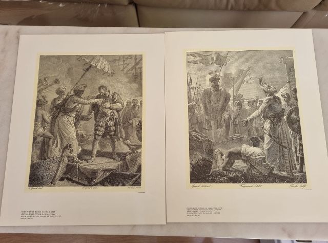 Conjunto de ilustrações, representação dos Lusiadas