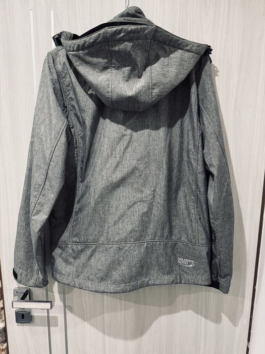 Kurtka męska przeciwdeszczowa softshell 5000 L szara 4F