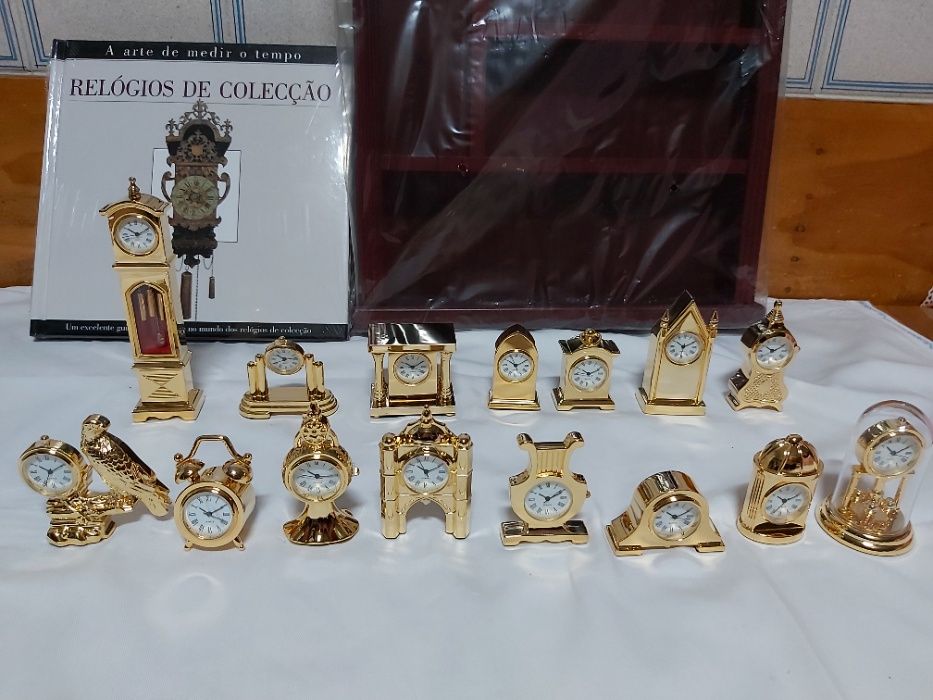 Miniature Clocks - 15 Clocks, Display Stand, Collector's Guide, and Instruction Manual