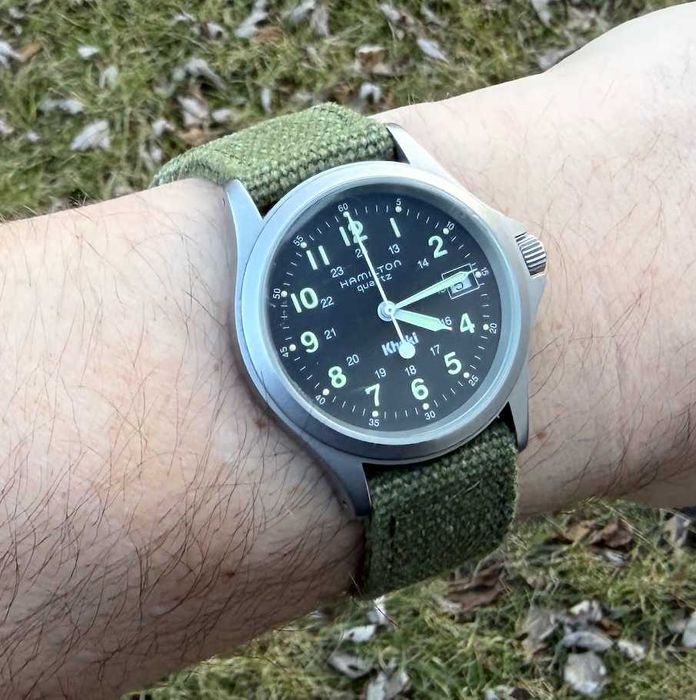 Zegarek Hamilton Khaki 9821C z lat 90. - 37mm, stan b. dobry, sprawny