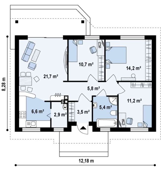 Будинок 1 поверх 85 кв. метрів +2 поверх 70 кв.метрів