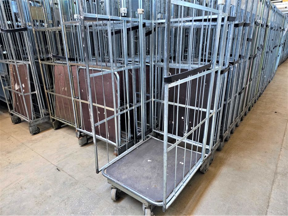 Wózek Kosz Transportowy Magazynowy Gniazdowy Kurierski Siatkowy Rollkontener 65x80x168cm