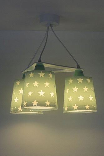 Lampa Gwiazdy Zielona W Gwiazdki Potrójna 81214E