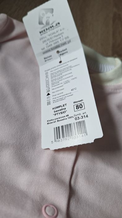 Śpiochy komplet bawełniany r 80 Koala Baby