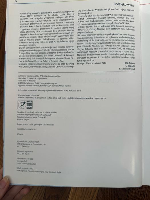 Atlas fotograficzny Anatomia Yokochi