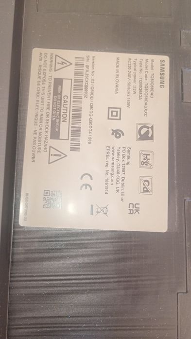 Tv Samsung OLED 50 polegadas - avaria