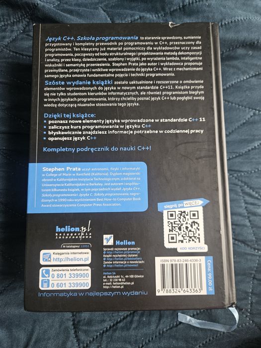 Język C++ Szkoła programowania – Stephen Prata
Autor: Stephen Prat