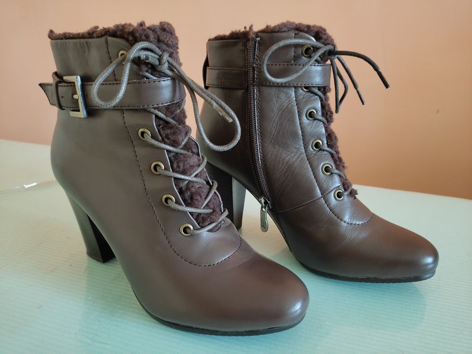 Стильные тёплые женские ботильоны , размер38  24см-24,5см
