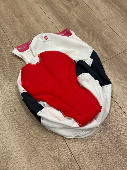 |L-M| Женский Велокостюм / Вело боди Castelli White Perla Body Suit