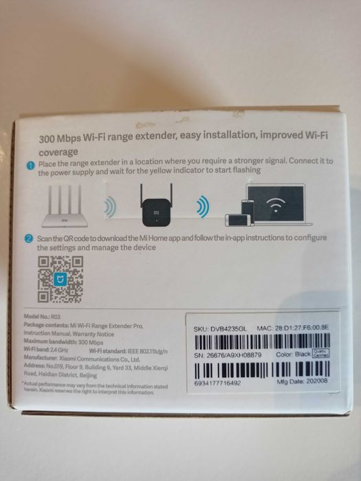 Xiaomi Mi Wi-Fi Range Estender Pro / Extensor de Sinal Wi-Fi