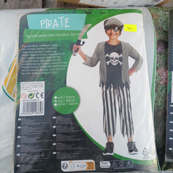 Strój karnawałowy pirata