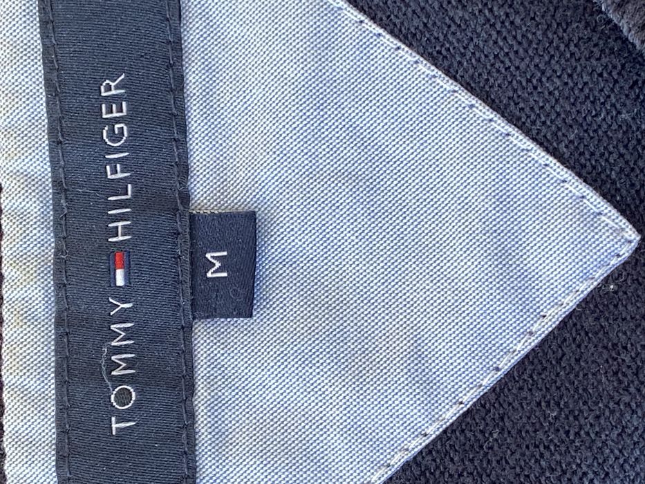 Tommy Hilfiger M sweter męski granat bawełna