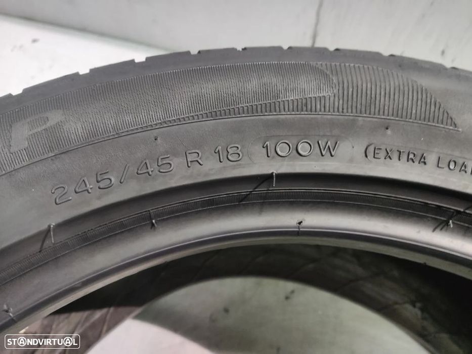 2 pneus semi novos 245-45r18 michelin - oferta dos portes