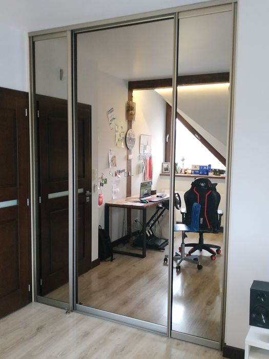 Drzwi przesuwne szafy, lustro przyciemniane, kolor Szampan sys Sevroll