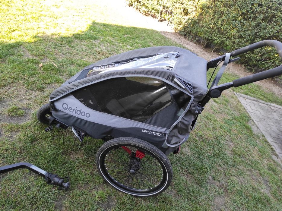 Qerido Sportrex 1  przyczepka do roweru riksza wózek amortyzacja