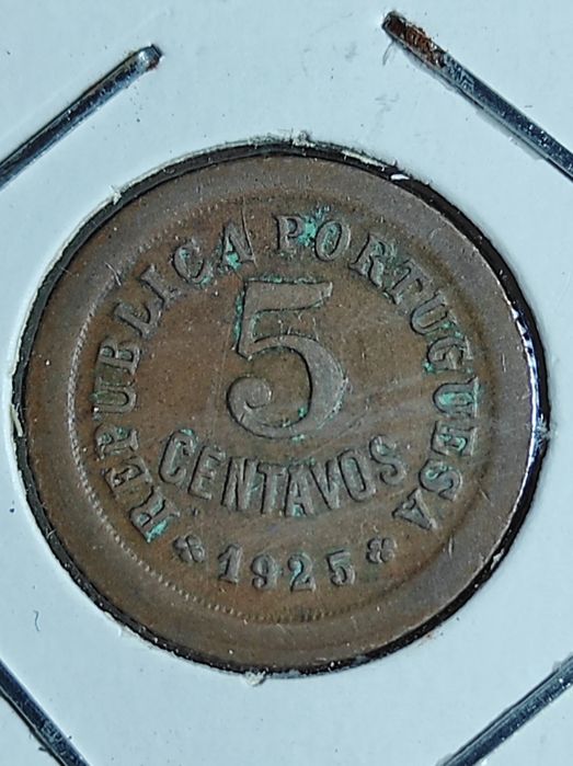 5 Centavos 1925, Bronze, Bela