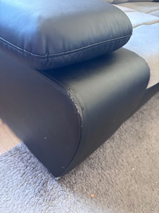 Szary duży narożnik