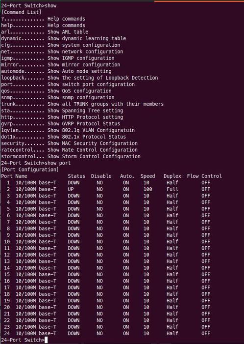 Управляемый коммутатор 24 порта Fast Ethernet