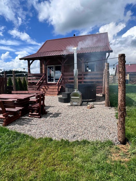 Domek z Balią nad jeziorem | Jacuzzi, Sauna, Basen, Kominek | Kaszuby