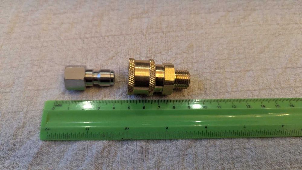 Быстросьем 1/4 для мойки высокого давления латунь 180 бар Tecomec