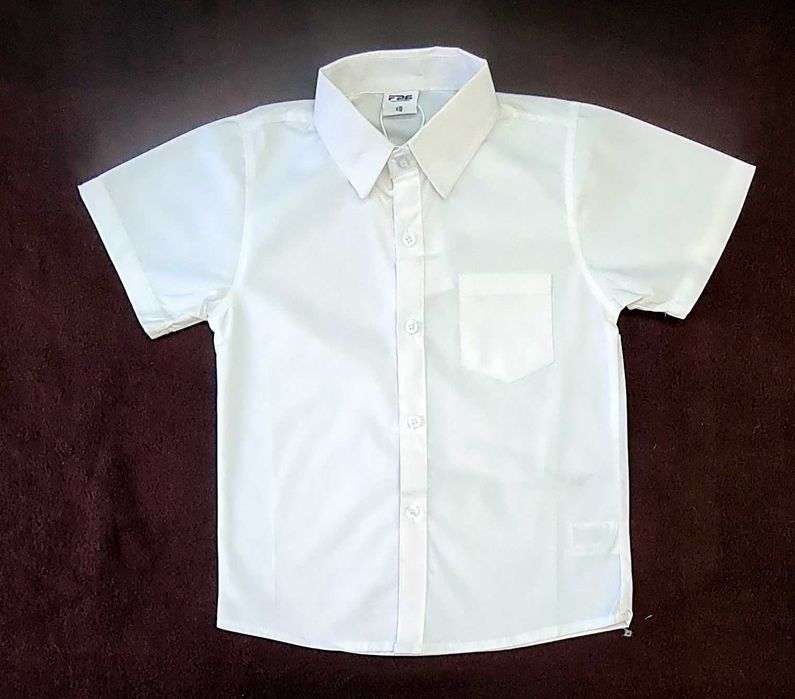 Koszula biała, koszula wizytowa, galowa 146/152 kr.rękaw