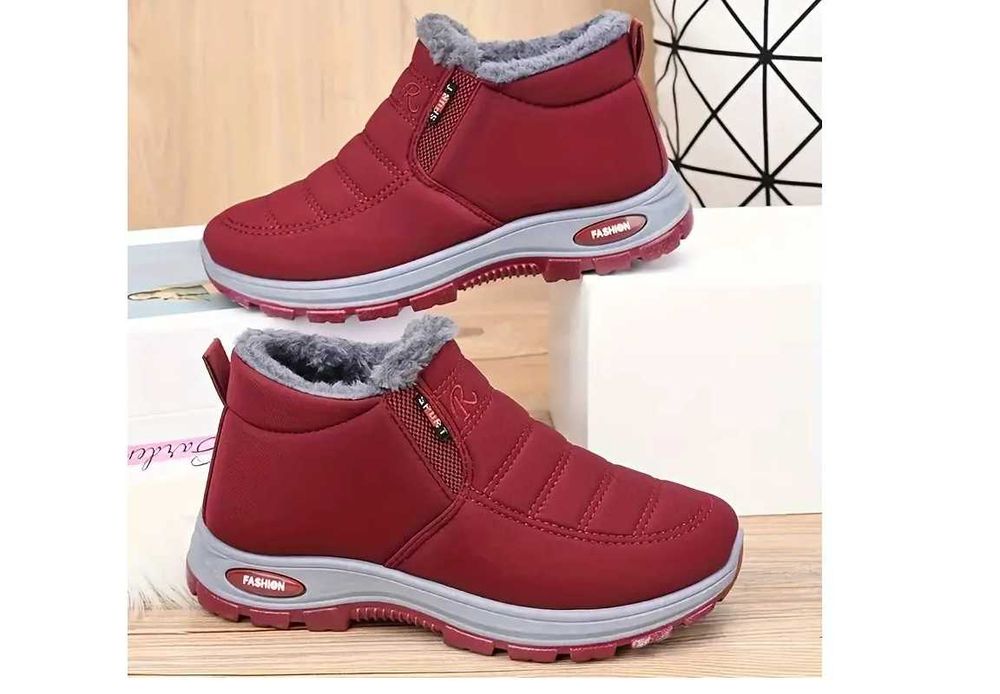 buty zimowe ocieplane nieprzemakalne nowe czerwone/36
