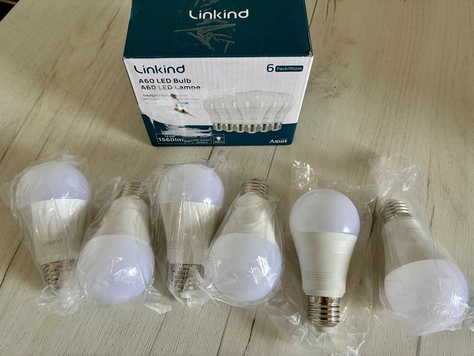 Żarówki LED Linkind A60 E27 – 6 sztuk – 13.5W / 1560 lm / 5000K