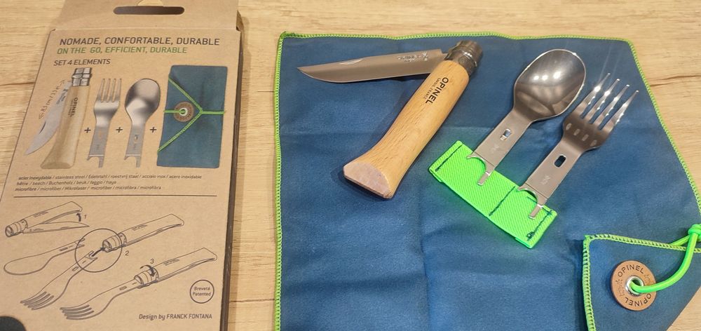 OPINEL Nomad Picnic + 002500 набір ложка вилка ніж №8 wildo fiskars