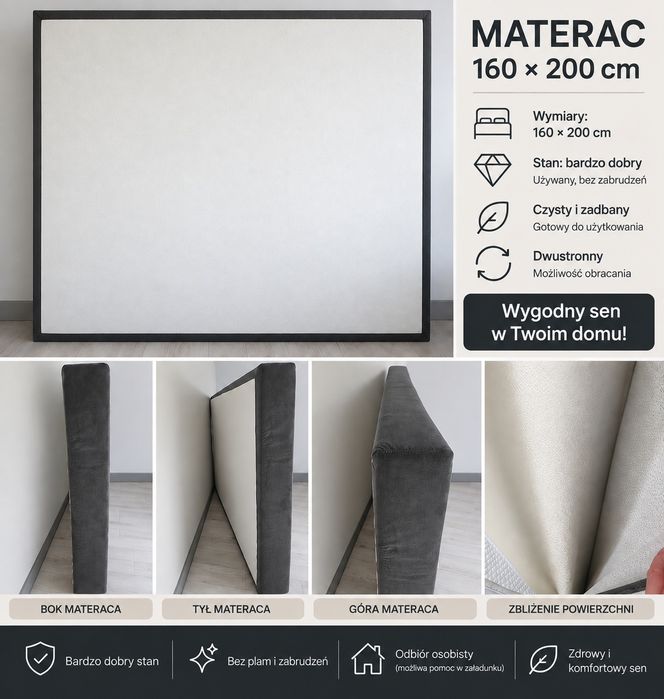 Materac 160x200 piankowy
