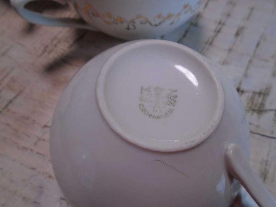 6 filiżanek z porcelany  MZ Altrohlau