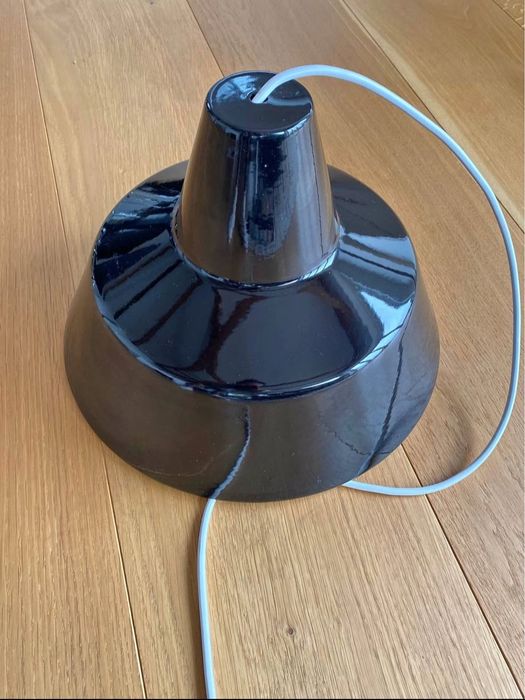 Czarna duńska lampa warsztatowa Værkstedslampe 35cm. Louis Poulsen vintage loft mid-century