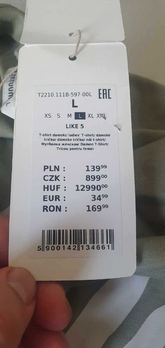 T-Shirt Tatuum bawełniany Damski rozmiar L