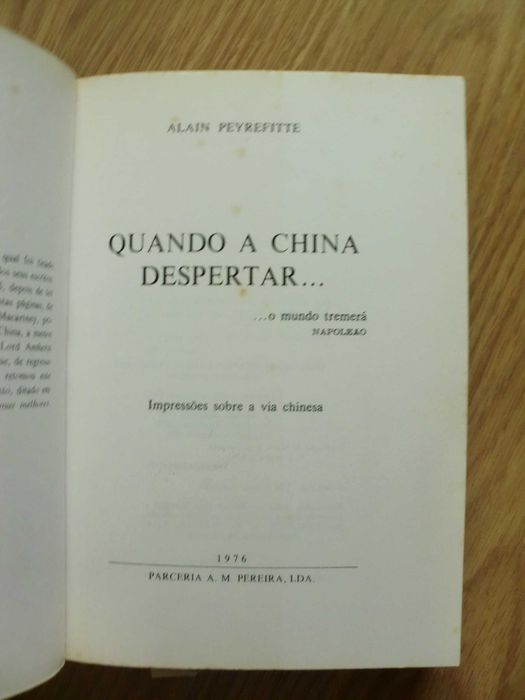 Quando China Despertar... o Mundo tremerá de Alain Peyrefitte