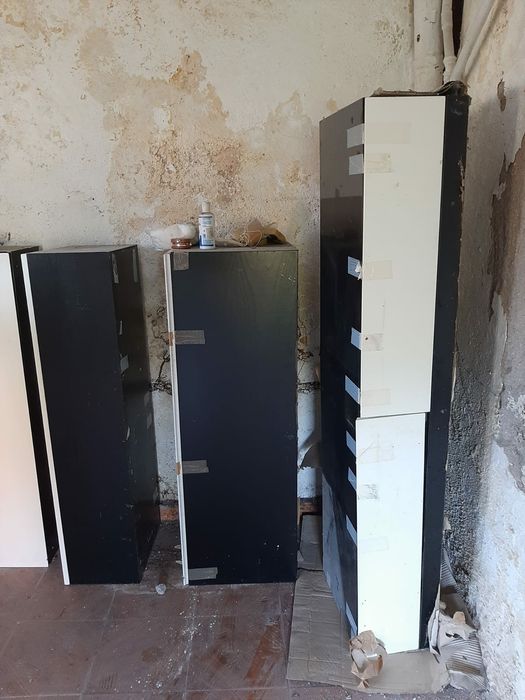 Móveis de sala modernos brancos e pretos